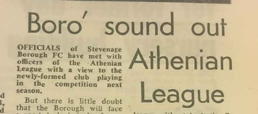 Boro' Sound Out Athenian League: Blast From The Past