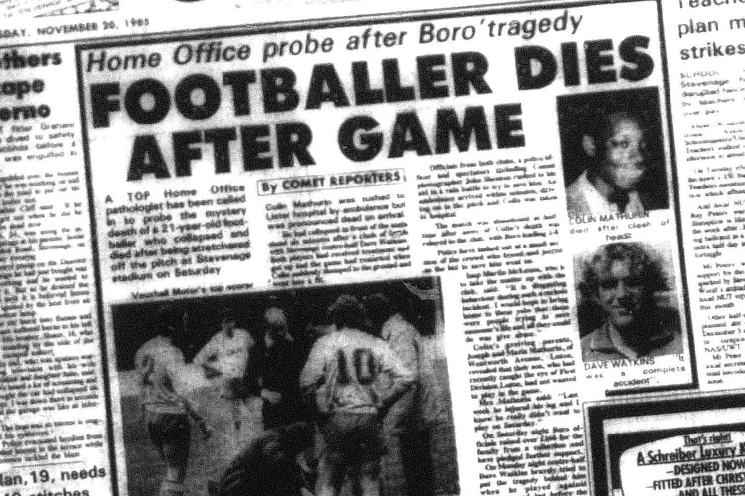 Our home game with Vauxhall Motors (Luton) in November 1985 seemed like an ordinary league clash – but it ended in tragedy...