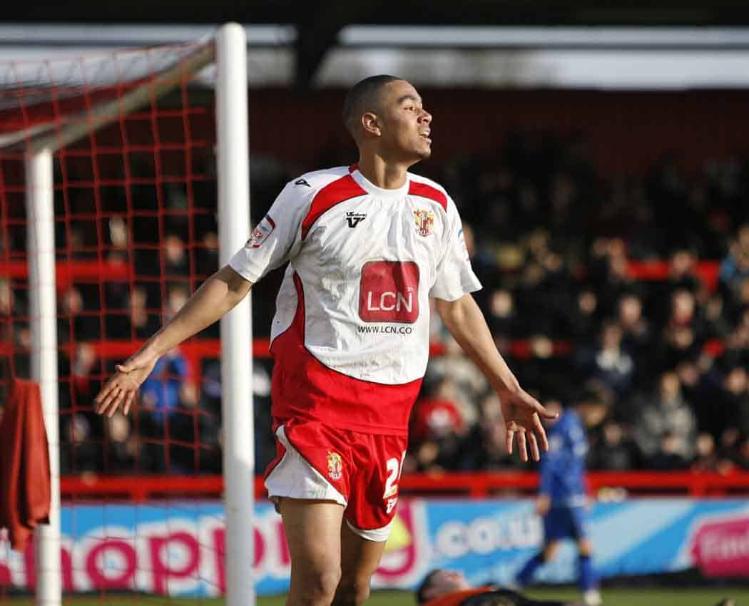 "Woop, we can hear the Byron coming"; striker Byron Harrison sure made his mark at the Lamex when he arrived in January 2011