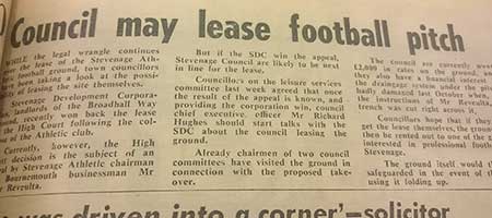 Council May Lease Football Pitch: Blast From The Past