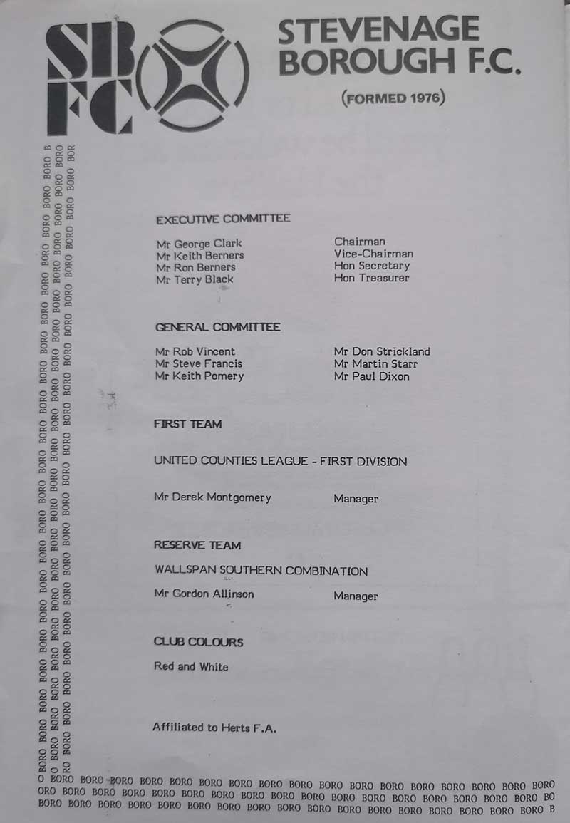 The men taking Boro' forward into a brave new era of football in Stevenage are all found here