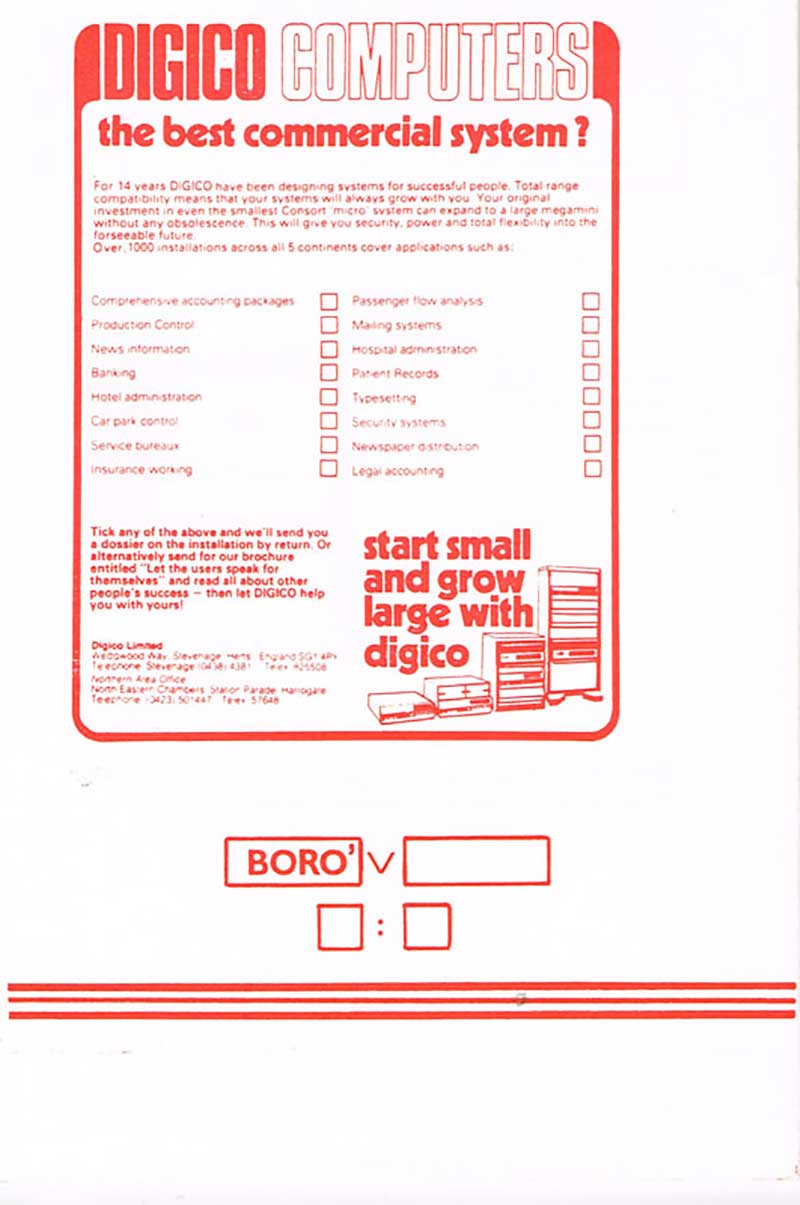 Our first-ever season in senior football was a belter. But why did we put out a programme for the final league match if it was an away fixture?