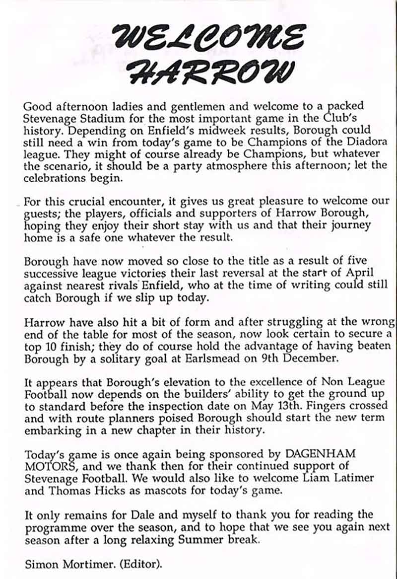 Now, who gets first dibs on the editorial. Is it the gaffer? Maybe the chairman? Nope – it's the programme editor.