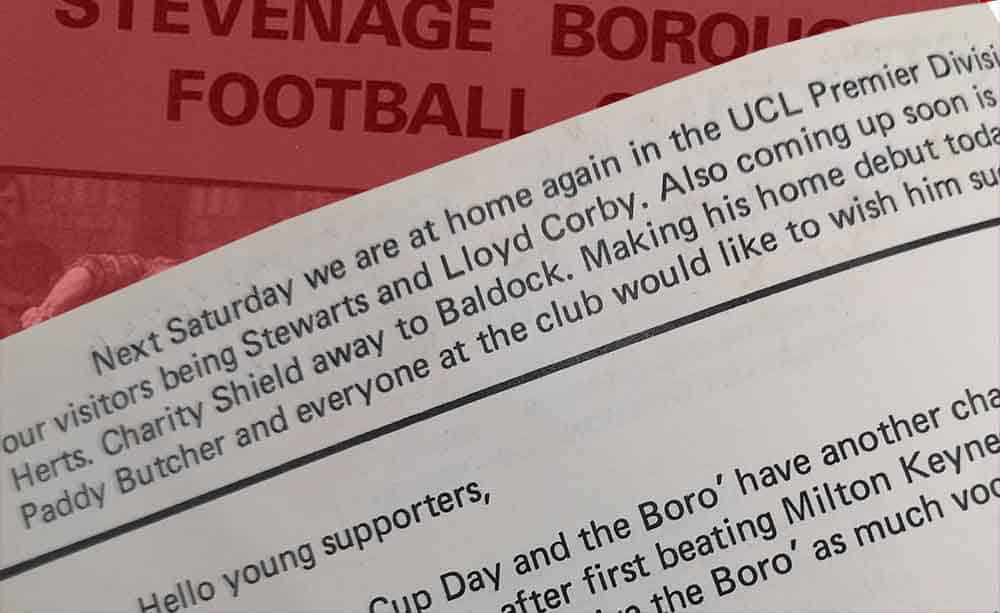 Butcher arrived not long after the start of our 1983-4 United Counties League Premier Division season; making his debut at Eynesbury Rovers on 10 September 1983.