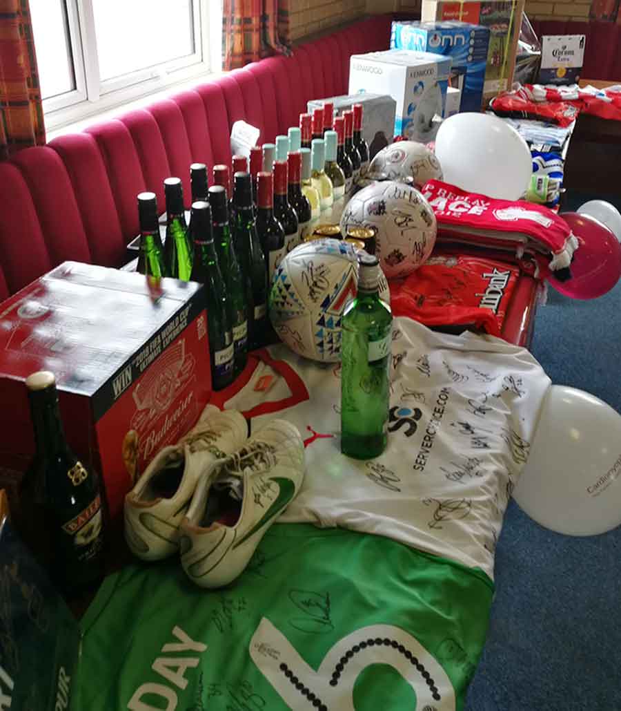 There was a bountiful selection of prizes at the Mitchell Cole Memorial Tournament 2018 raffle!