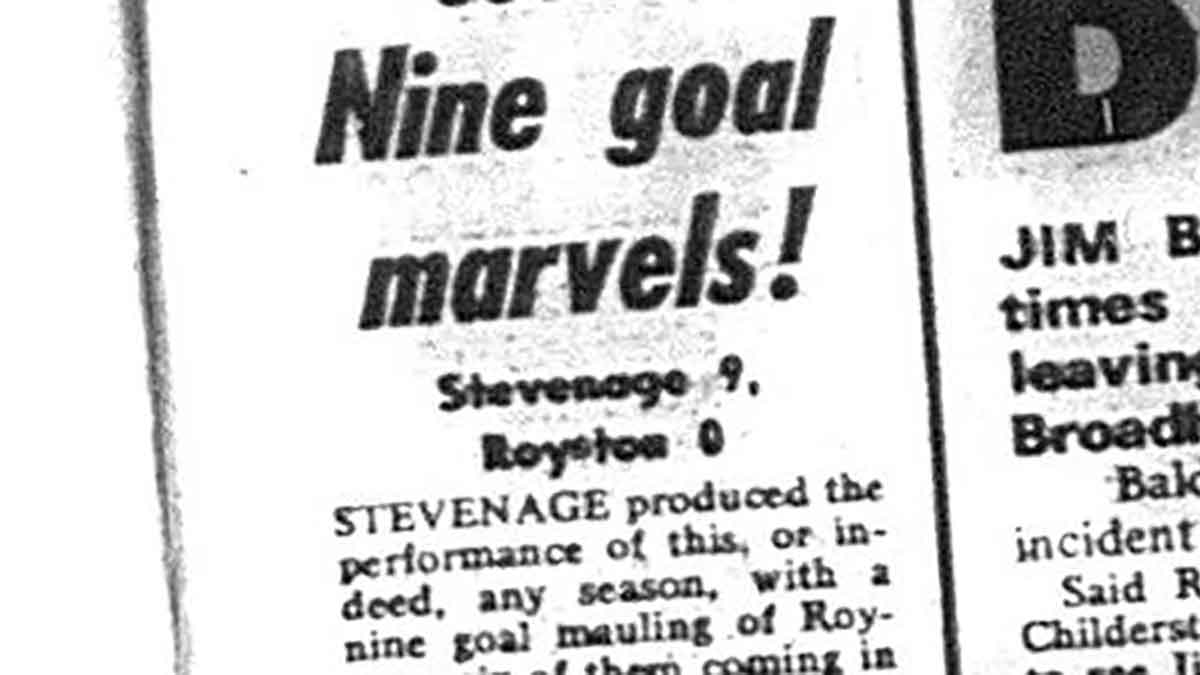 The story of how Boro's nine-goal romp at home to Royston Town pipped an 8-0 win to become our biggest win of the 1984-5 campaign | BoroGuide