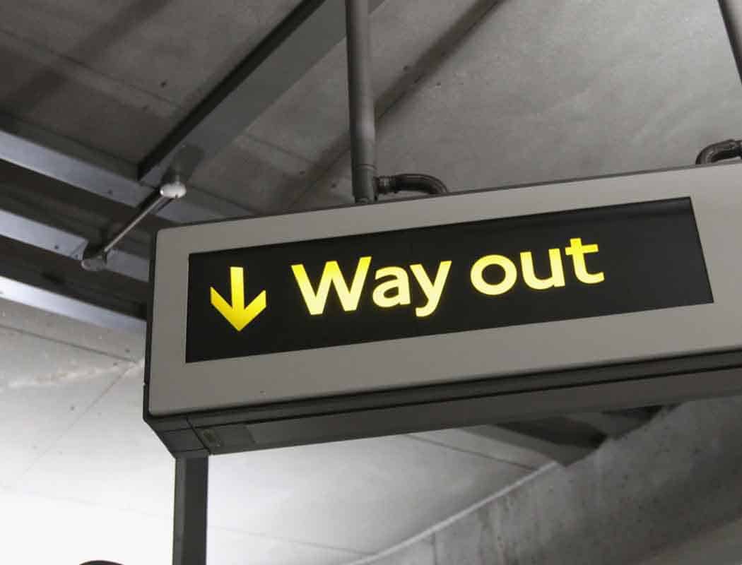 We're going down. If there's somewhere to go down to...