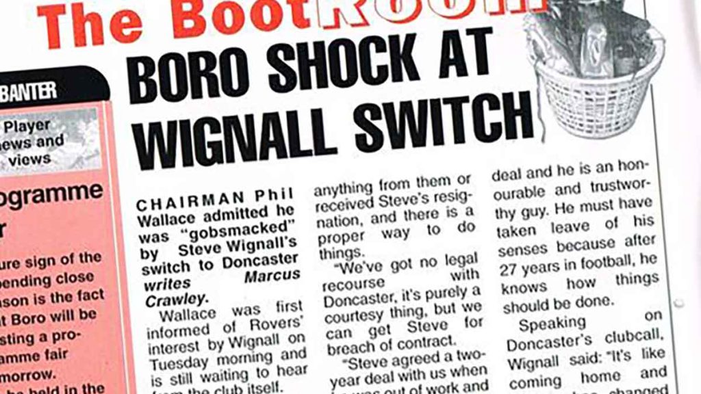 Just eight games is all Steve Wignall managed at the helm, before hot-footing it up to Doncaster Rovers